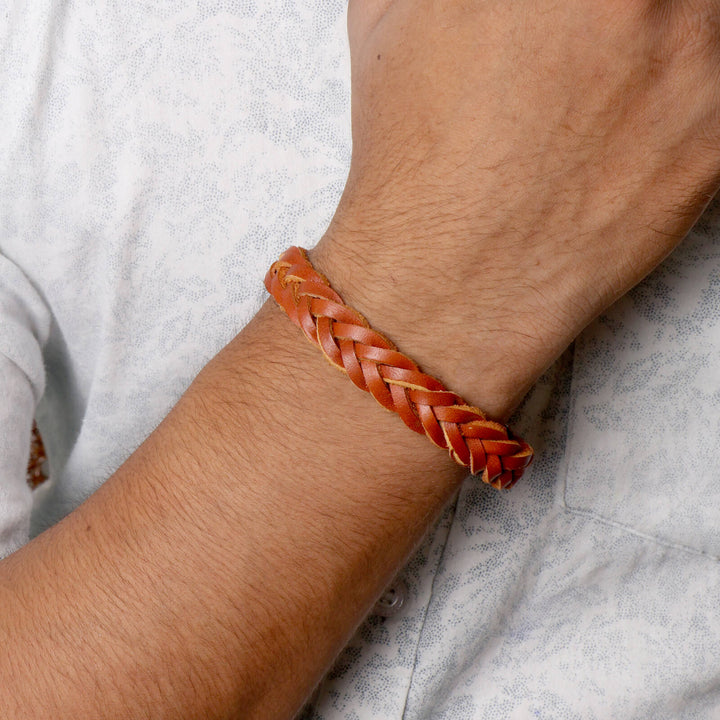 Jack Braided Tan Men's Bracelet