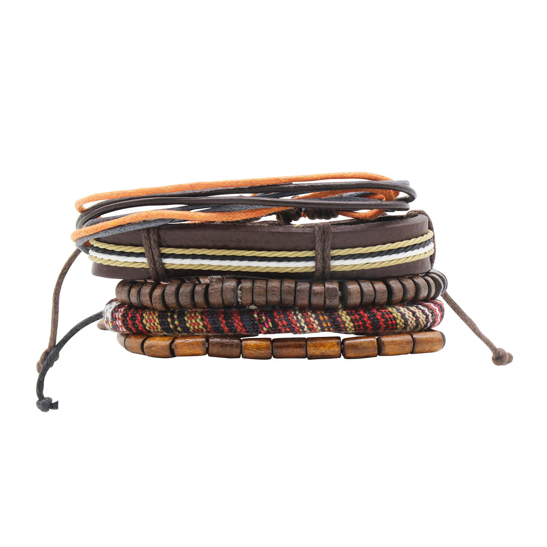 Bohemian Multi Color Set of 5 Men's Bracelet