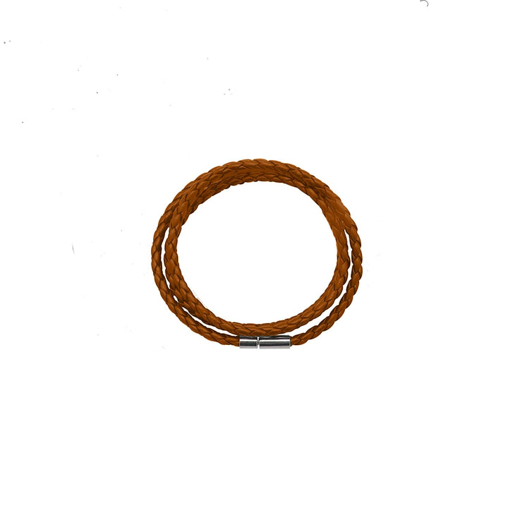 Aaron Braided Wrap Around Tan Men's Bracelet