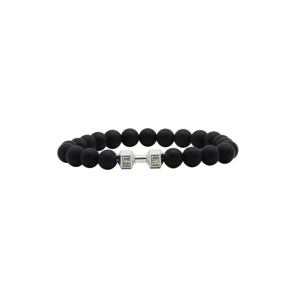 Lift Life Beaded Black Men's Bracelet