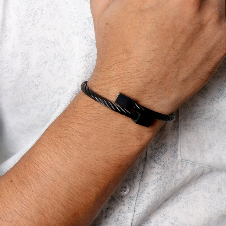 Gunmetal Twisted Men's Kada