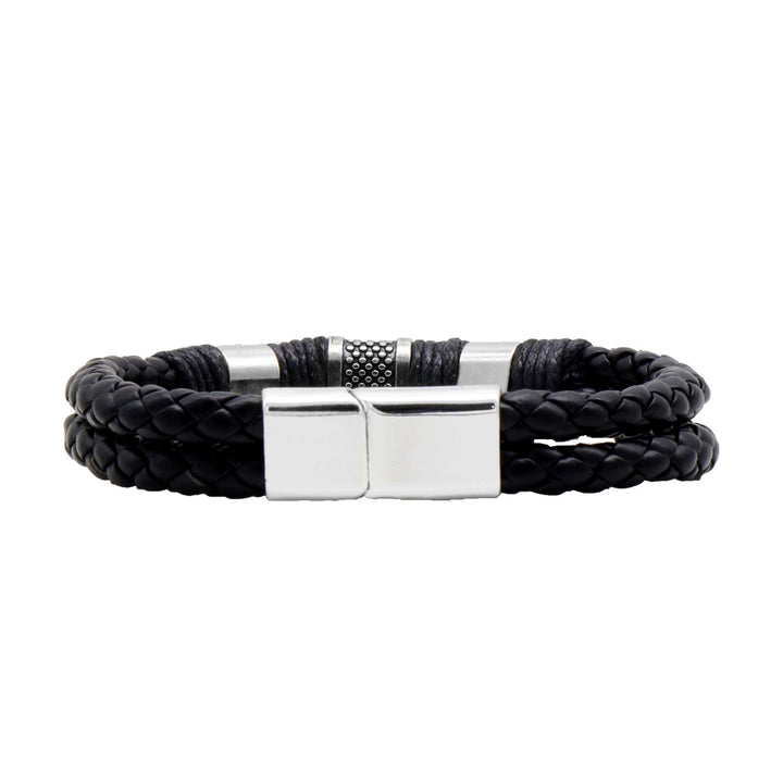 Logan Braided Multi-Strand Black Men's Bracelet