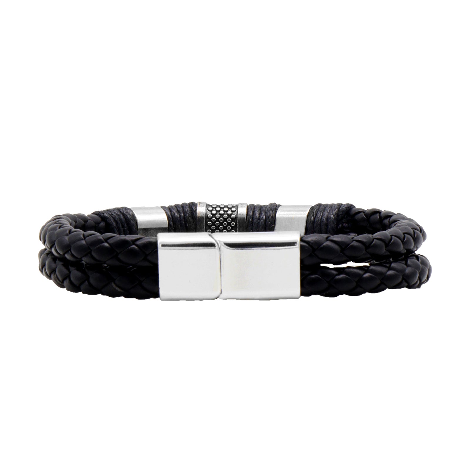 Silver Zinc + Black - Spirit Wrist Logan Mens Bracelet