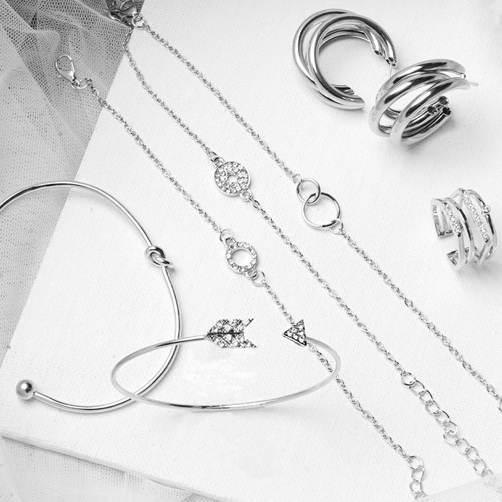 Dazzling Silver Jewelry Set