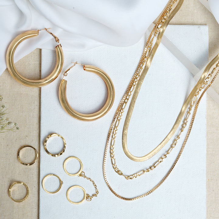 All Gold Jewelry Set