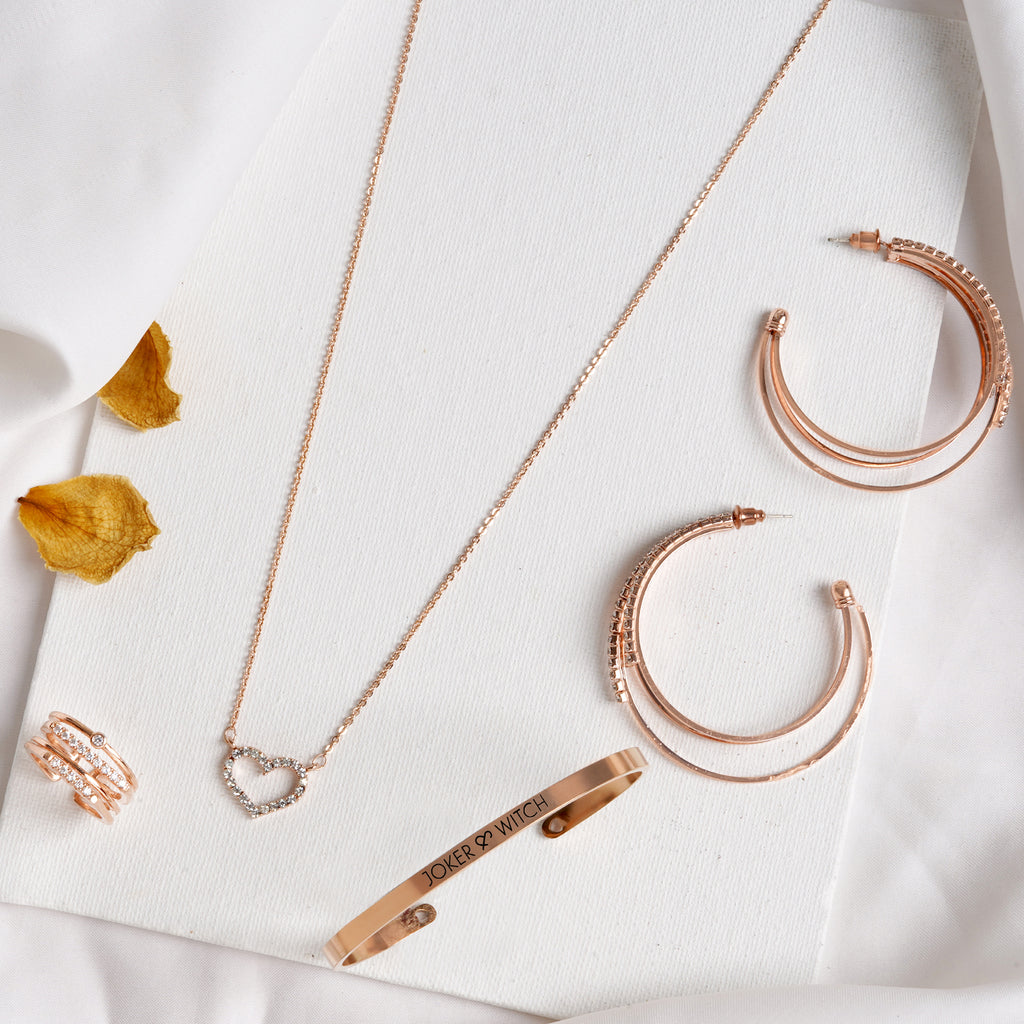 Shop Joker Witch Rose gold Jewelry Set for Women Online