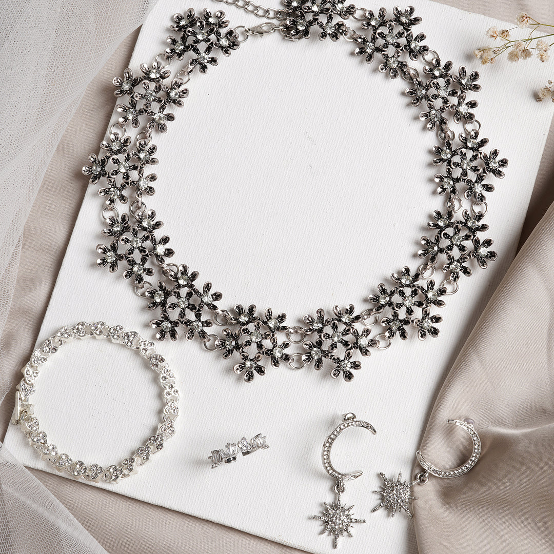 Silver Bush Jewelry Set