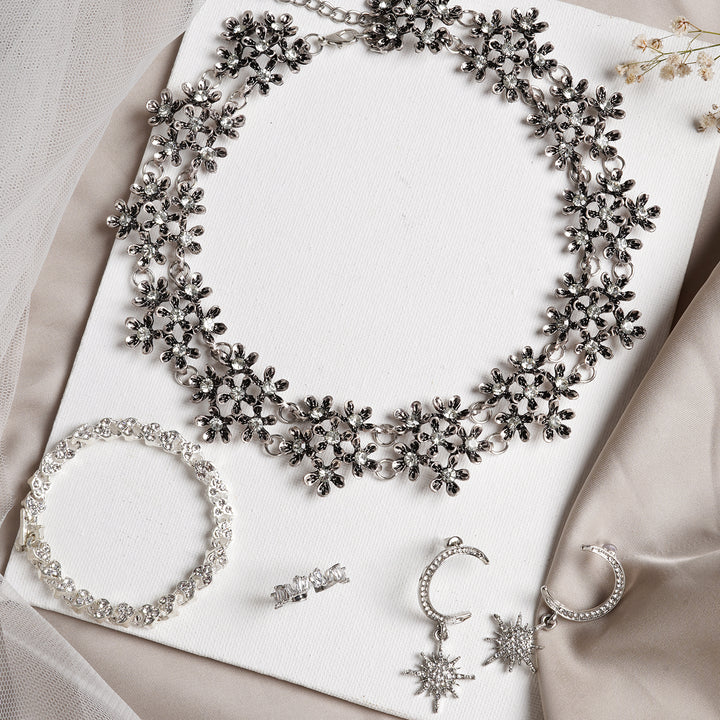 Silver Bush Jewelry Set
