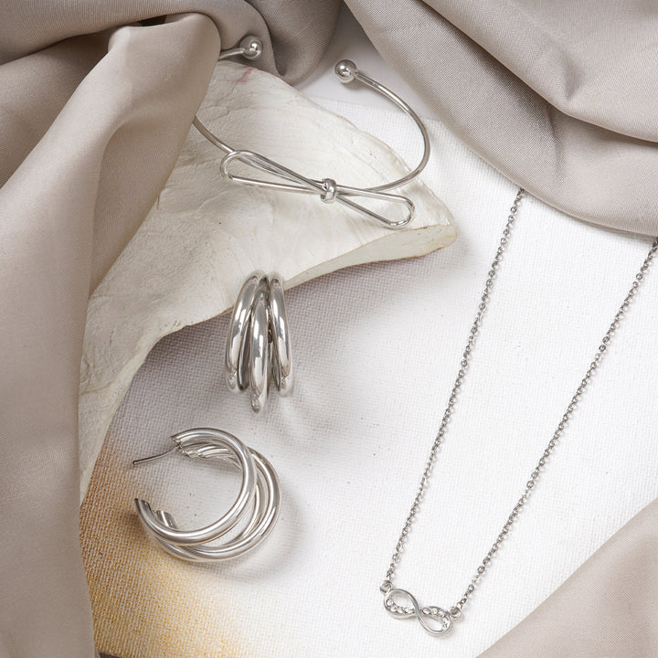 Silver Omega Jewelry Set