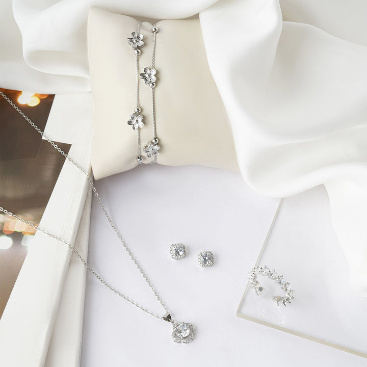 Dainty Rhinestone Jewelry Set