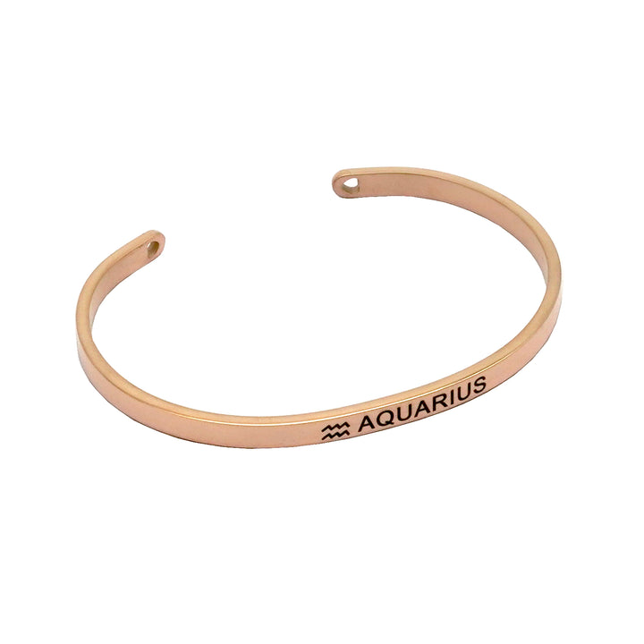 Aquarius Rosegold Zodiac Band