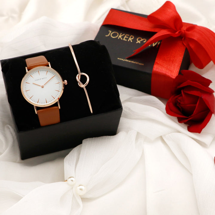 City Lights Rosegold & Brown Love Triangle - Joker & Witch