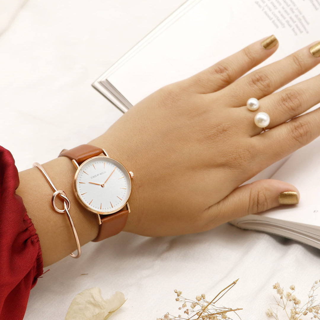 City Lights Rosegold & Brown Love Triangle - Joker & Witch