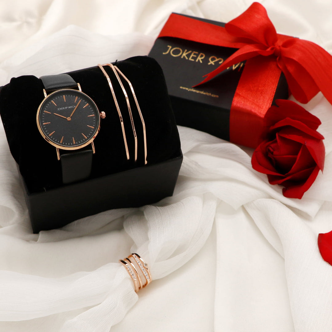 Midnight Rosegold & Black Love Triangle - Joker & Witch