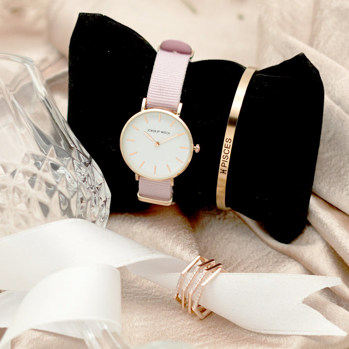 Sleek Blush Pisces Love Triangle