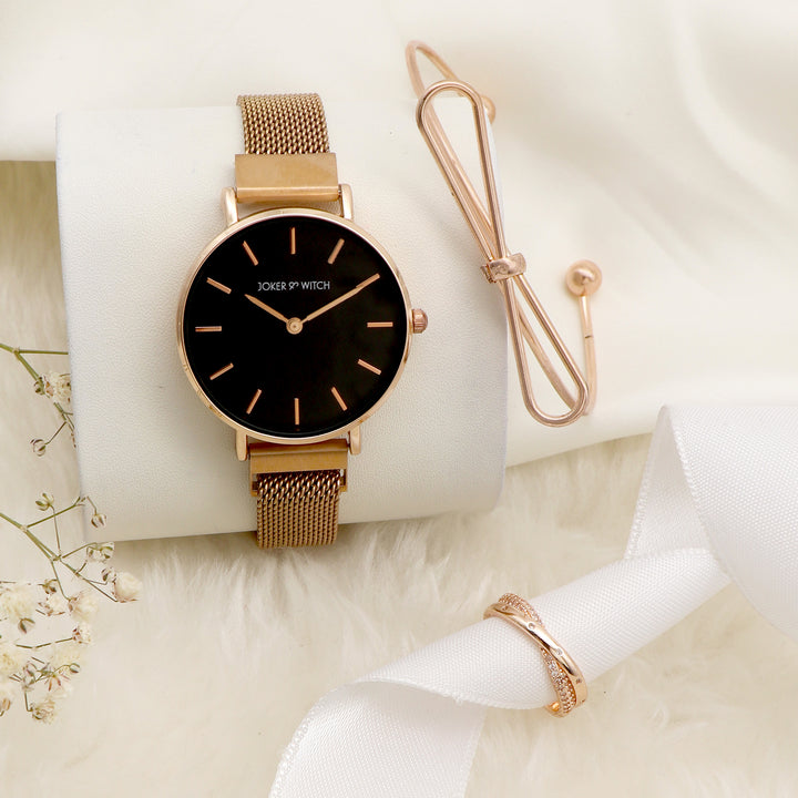 Rose Gold Cherish Love Traingle