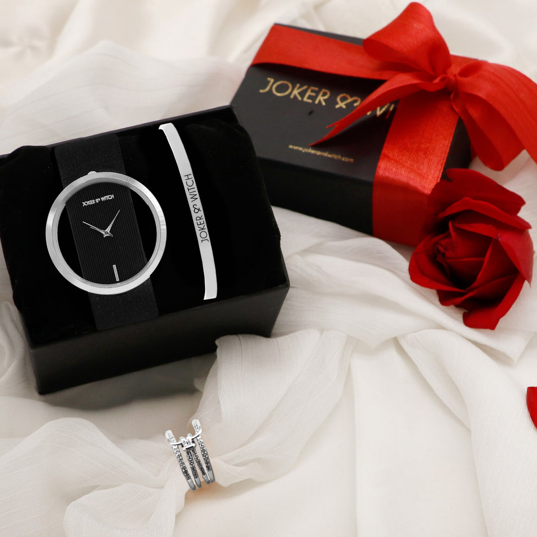 Sparkly Night Black Love Triangle - Joker & Witch