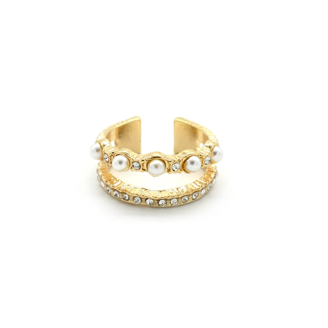 Glistening Gold Love Triangle