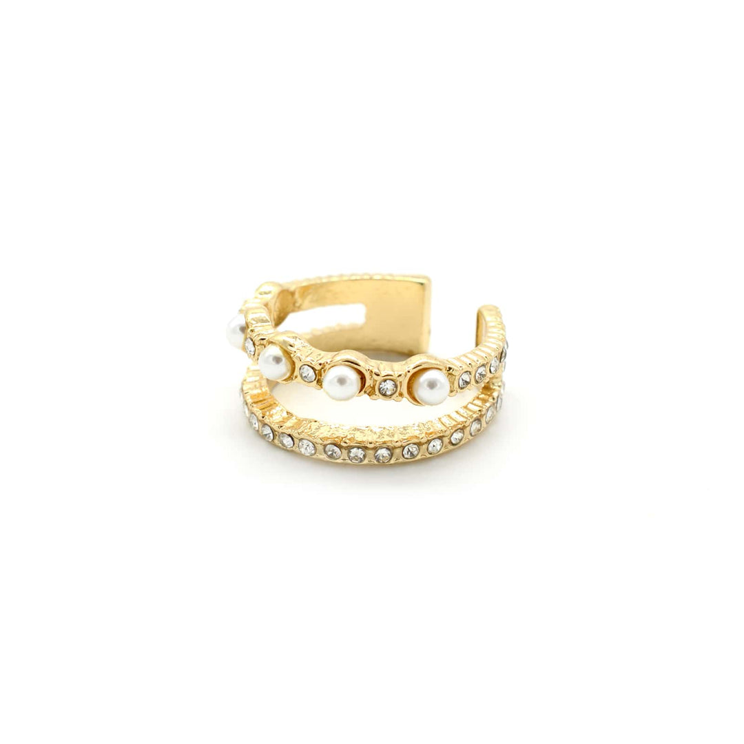 Glistening Gold Love Triangle
