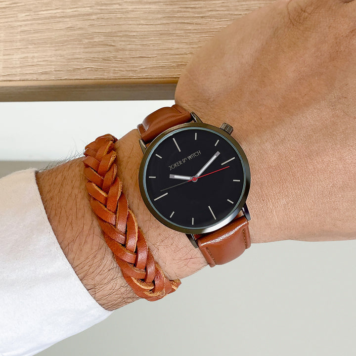 Jaques Tan Men's Watch Bracelet Stack