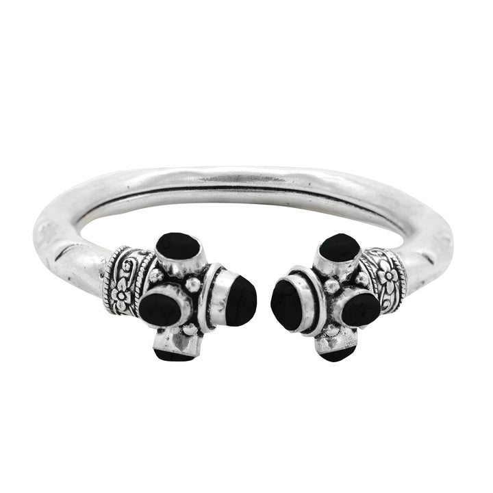 Leela Black Metallic Silver Oxidized Gift Set