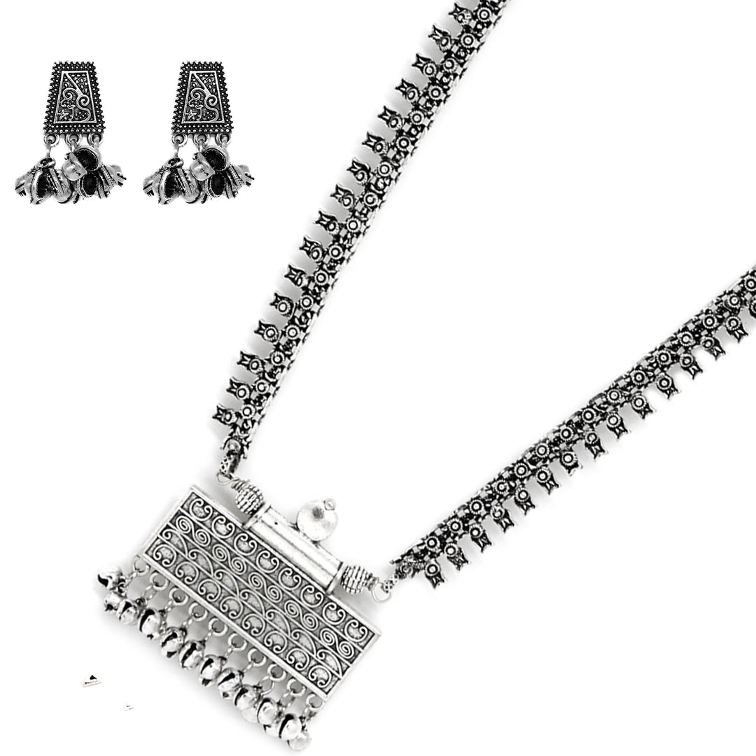 Aparna Metallic Silver Oxidized Jewelry Gift Set