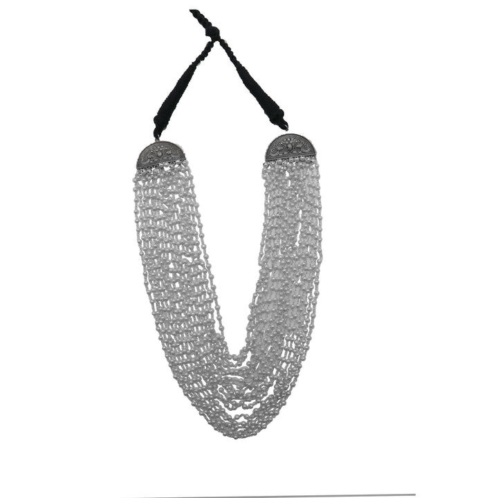 Eka Pearls Metallic Silver Oxidized Jewelry Gift Set
