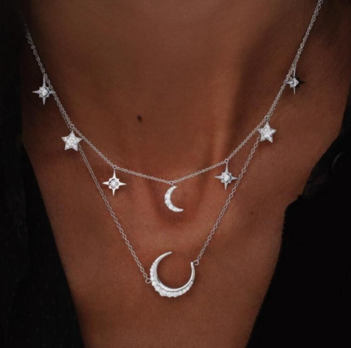 In The Stars Silver Layered Necklace