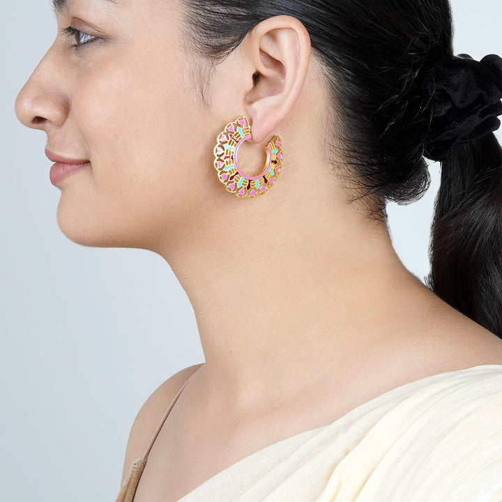 Teejh Aamani Pink Earrings