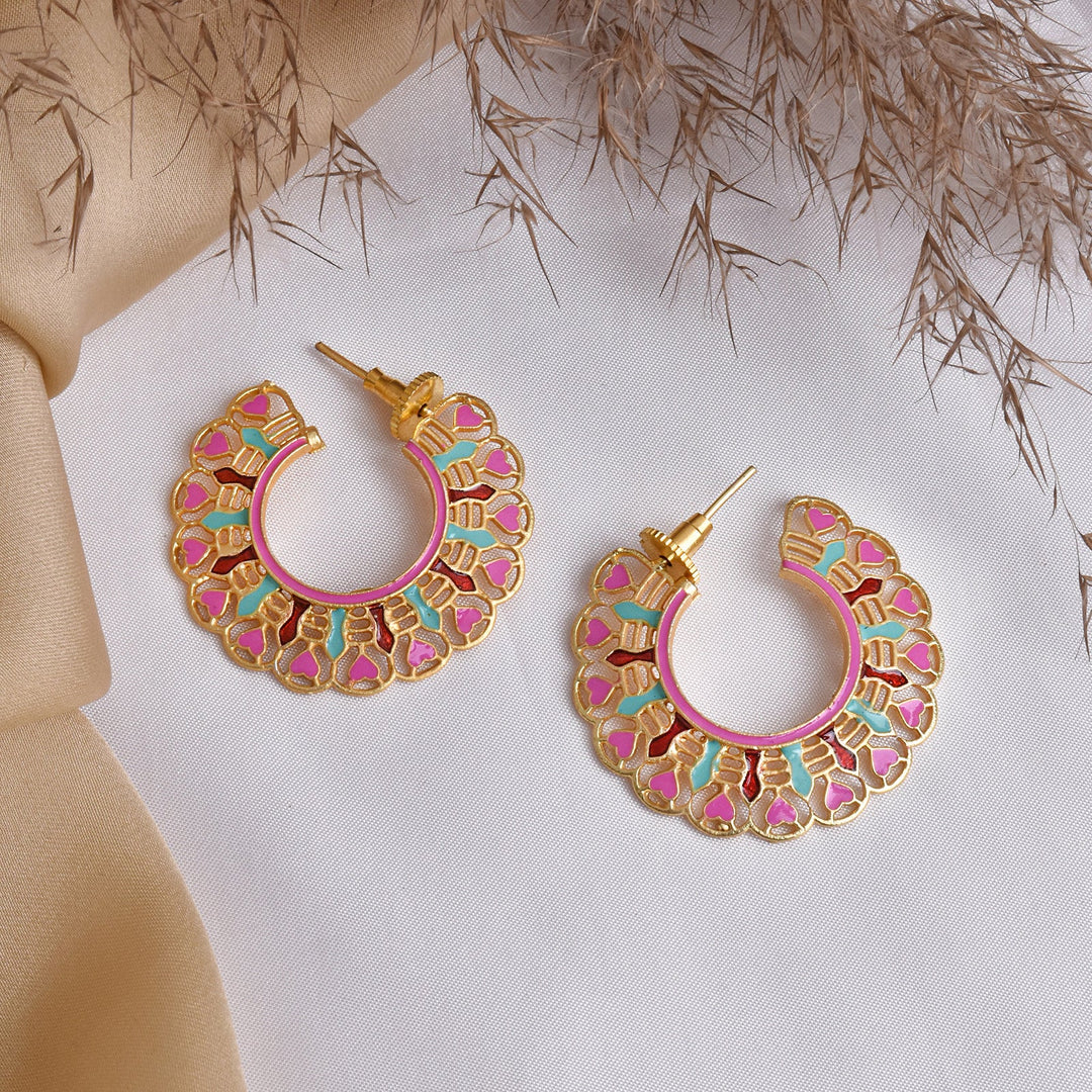 Teejh Aamani Pink Earrings