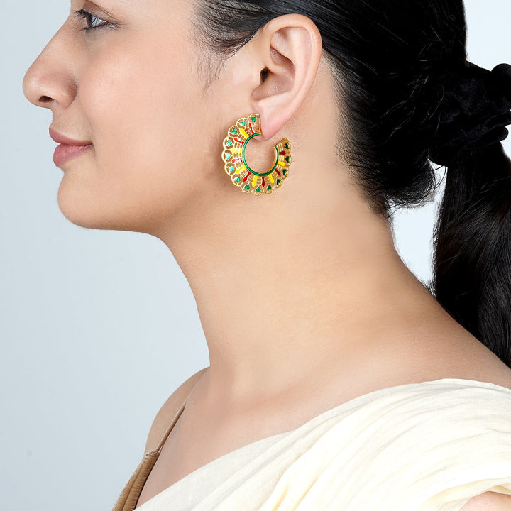 Teejh Aamani Green Earrings