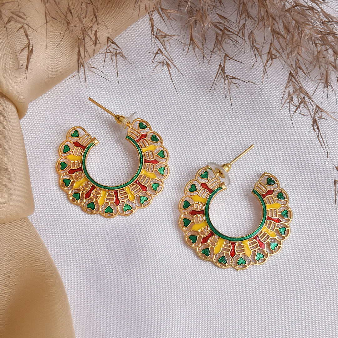 Teejh Aamani Green Earrings
