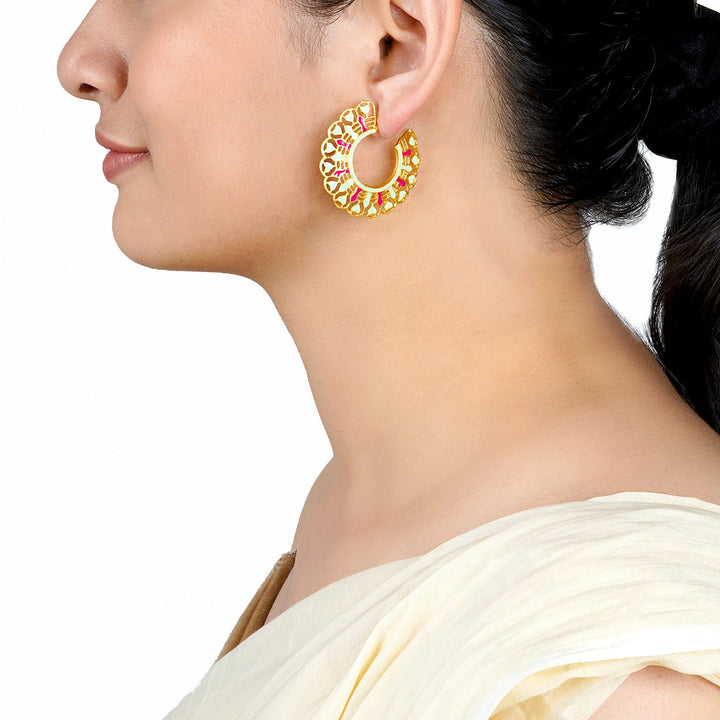 Teejh Aamani Red & Green Earrings