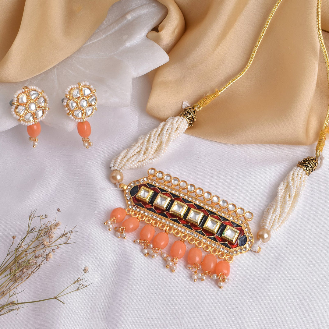 Teejh Akruti Blue Necklace Set