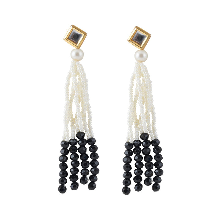 Teejh Jareen Black and White Gold Necklace Set