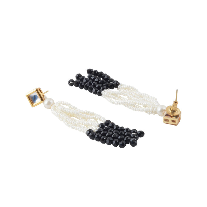 Teejh Jareen Black and White Gold Necklace Set