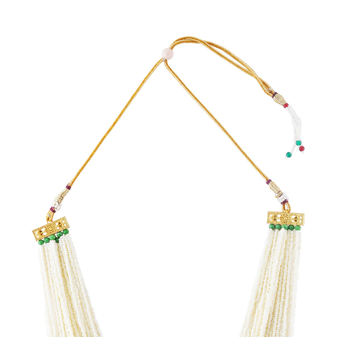 Teejh Jareen Green and White Gold Necklace Set