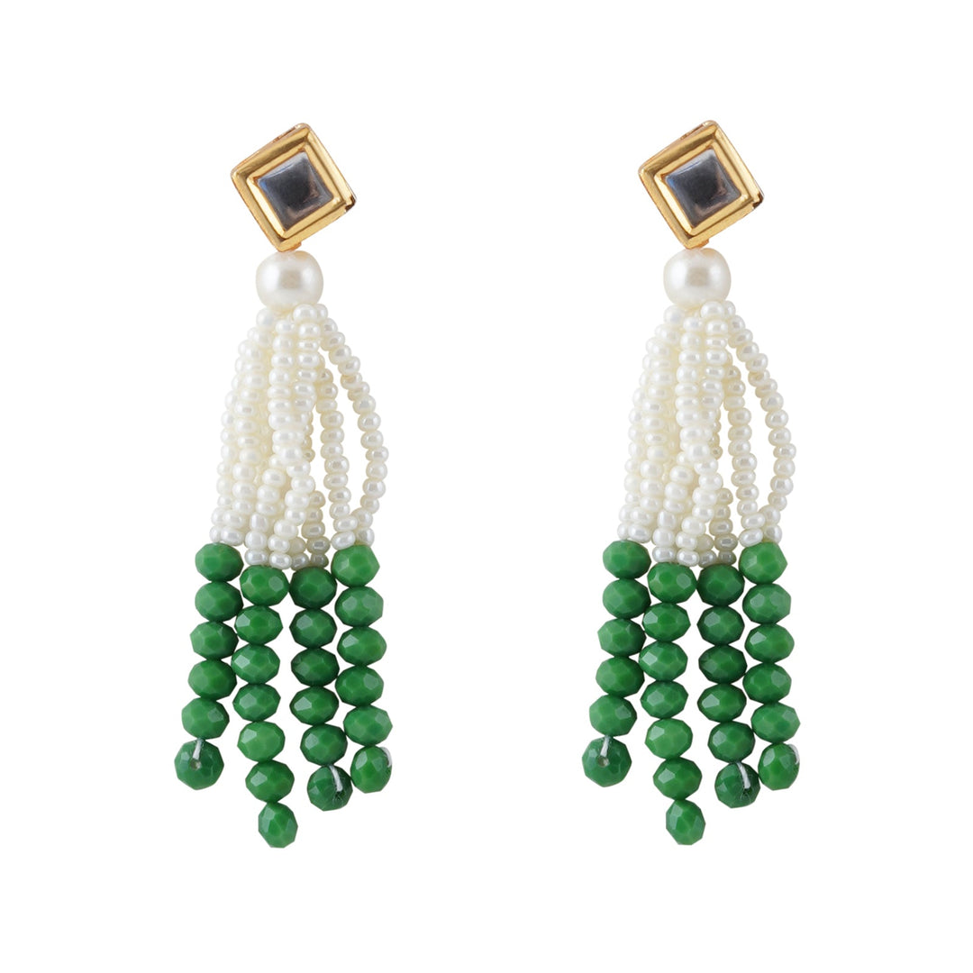Teejh Jareen Green and White Gold Necklace Set