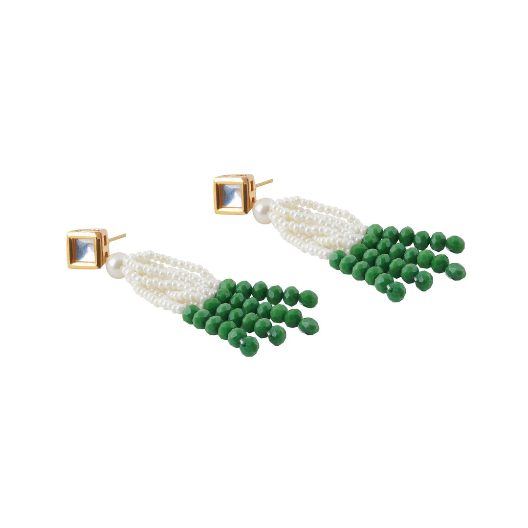 Teejh Jareen Green and White Gold Necklace Set