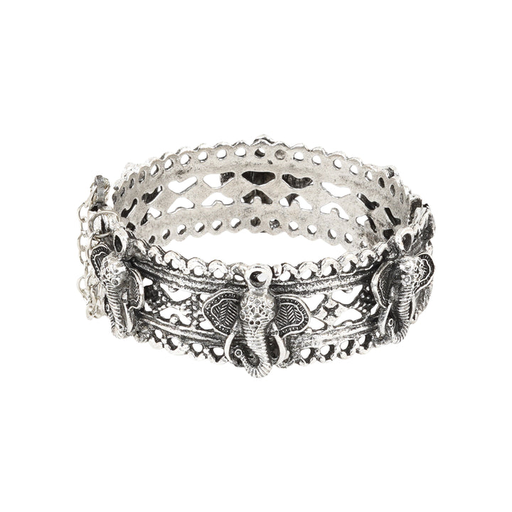 Teejh Getanjaali Silver Oxidised Bracelet