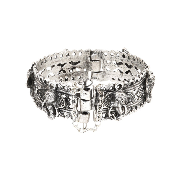 Teejh Getanjaali Silver Oxidised Bracelet
