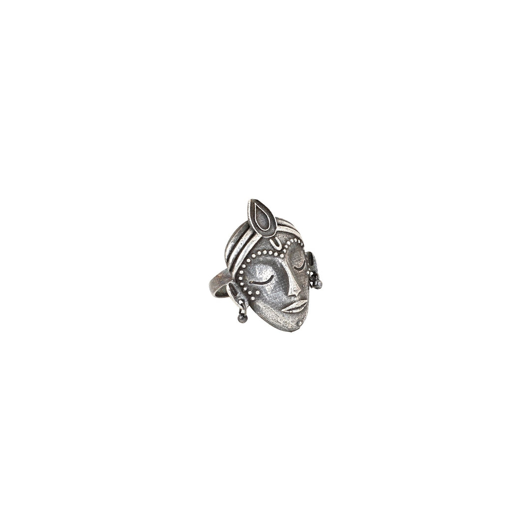 Teejh Sauhrida Silver Oxidised Ring