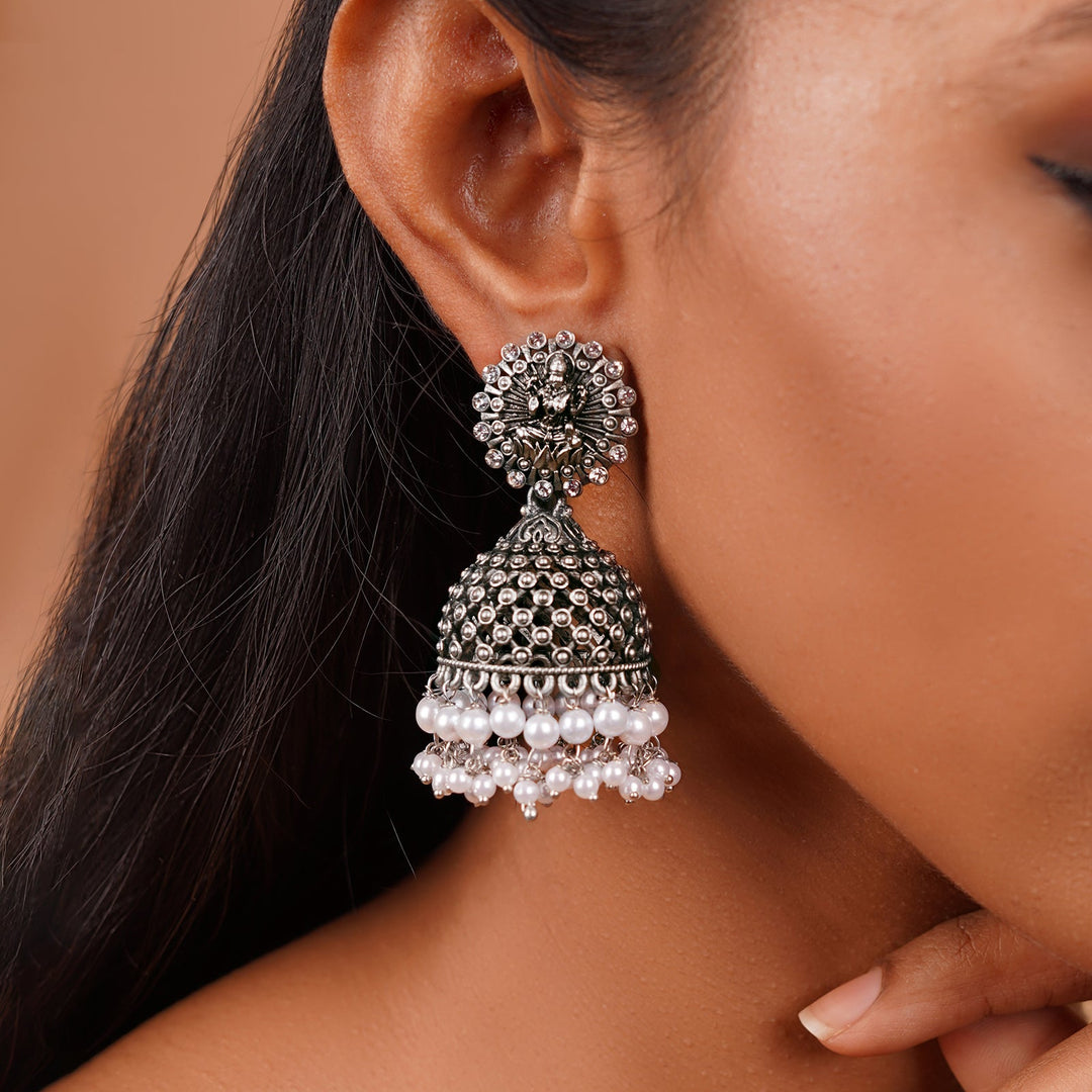 Teejh Nandika Silver Oxidised Earrings
