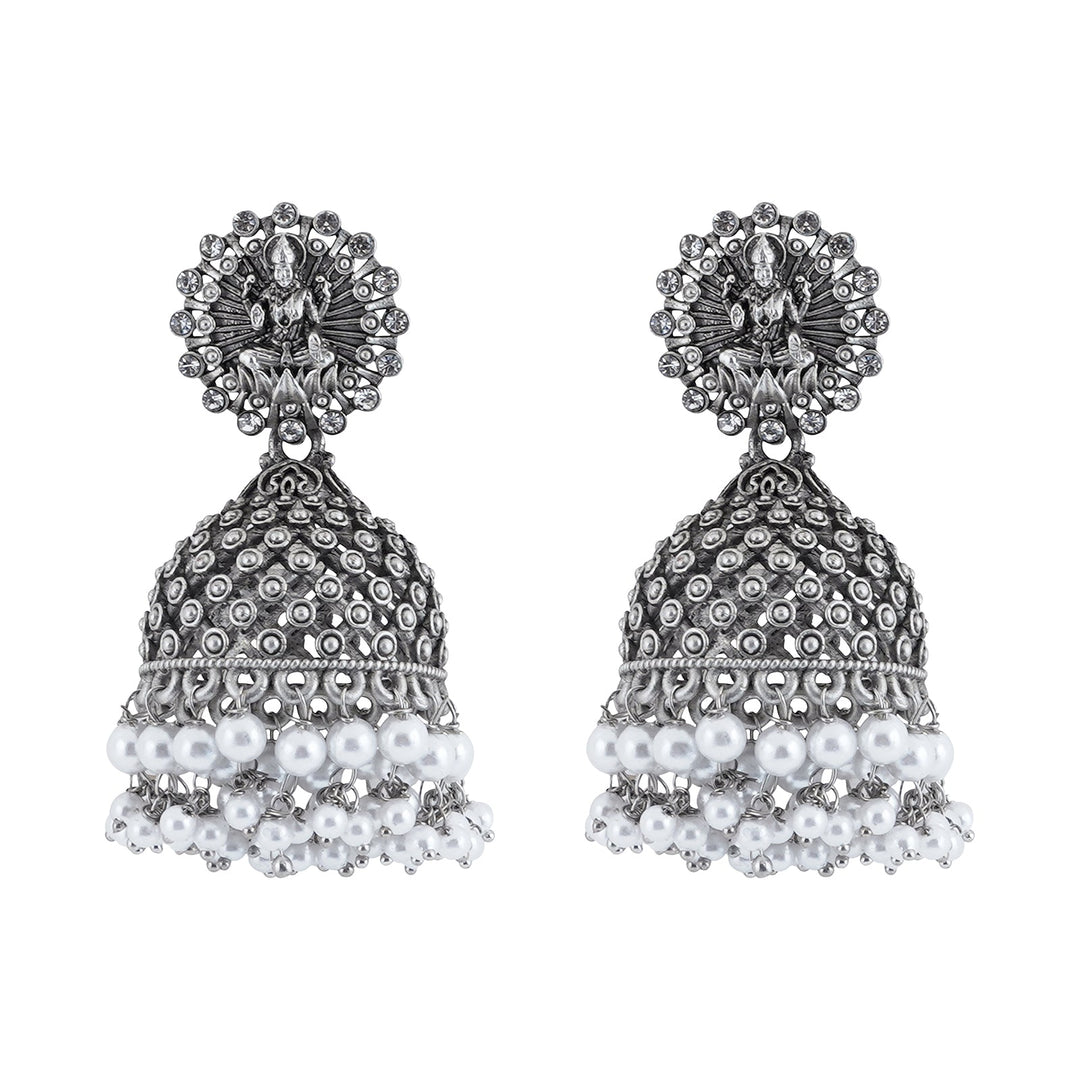 Teejh Nandika Silver Oxidised Earrings