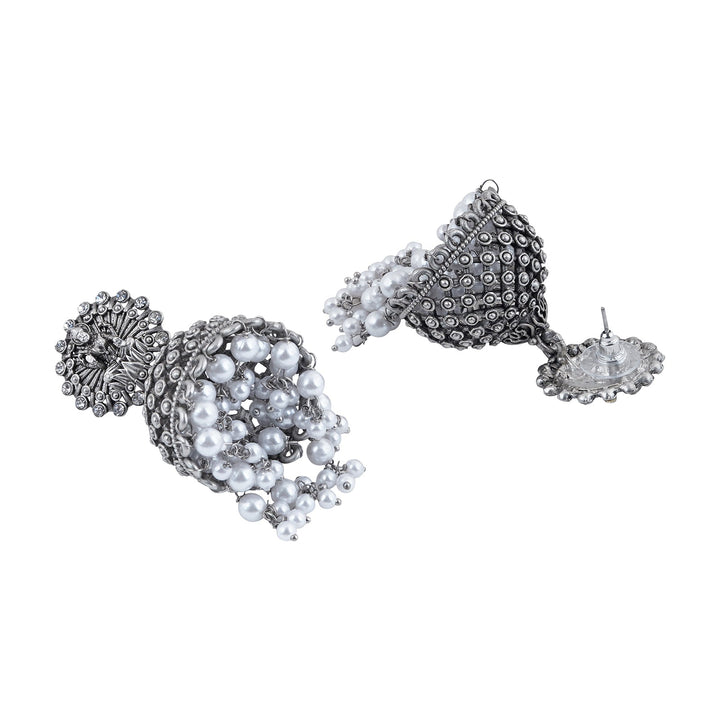 Teejh Nandika Silver Oxidised Earrings