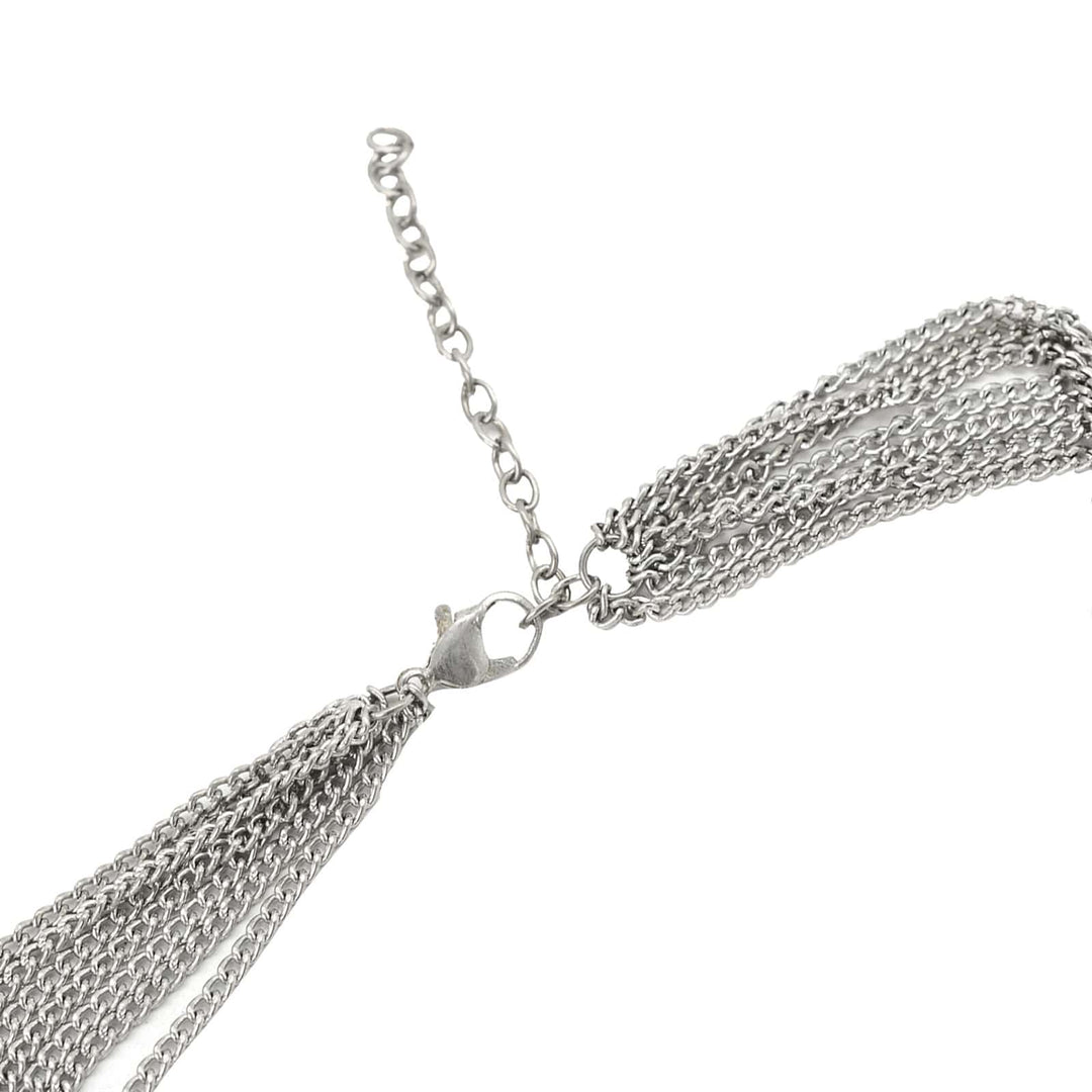 Palak Silver Oxidized Mirror Necklace - Joker & Witch
