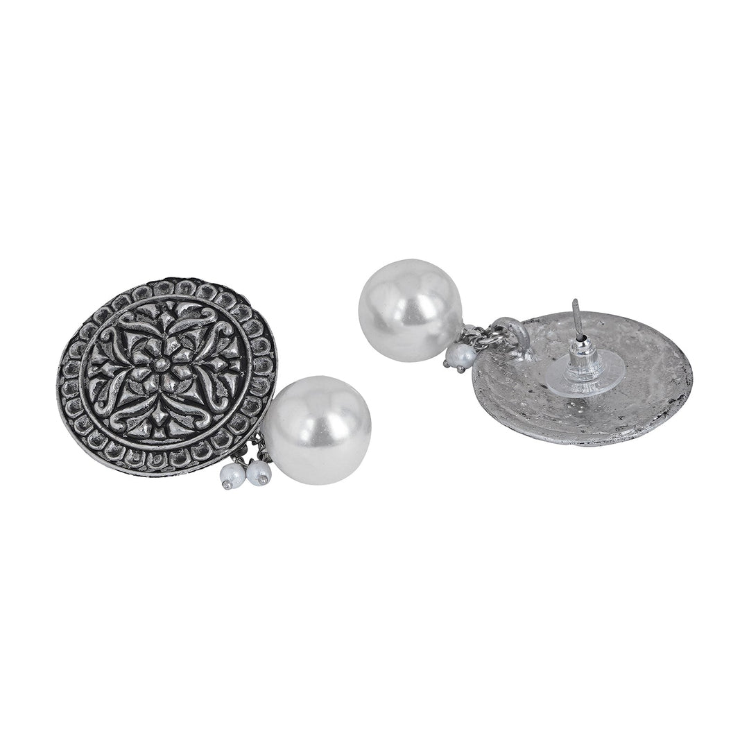 Teejh Shreenika Silver Oxidised Earrings