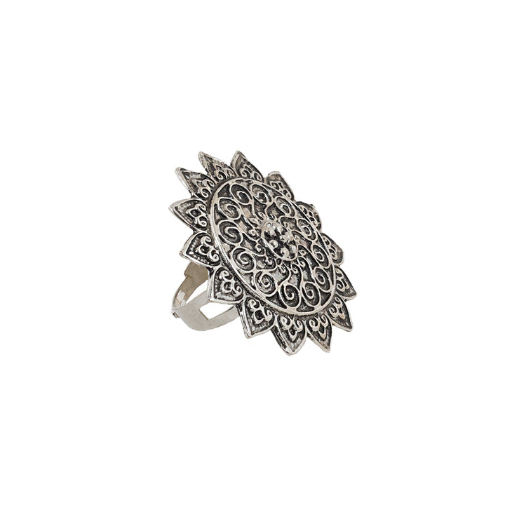 Teejh Anaia Silver Oxidised Ring
