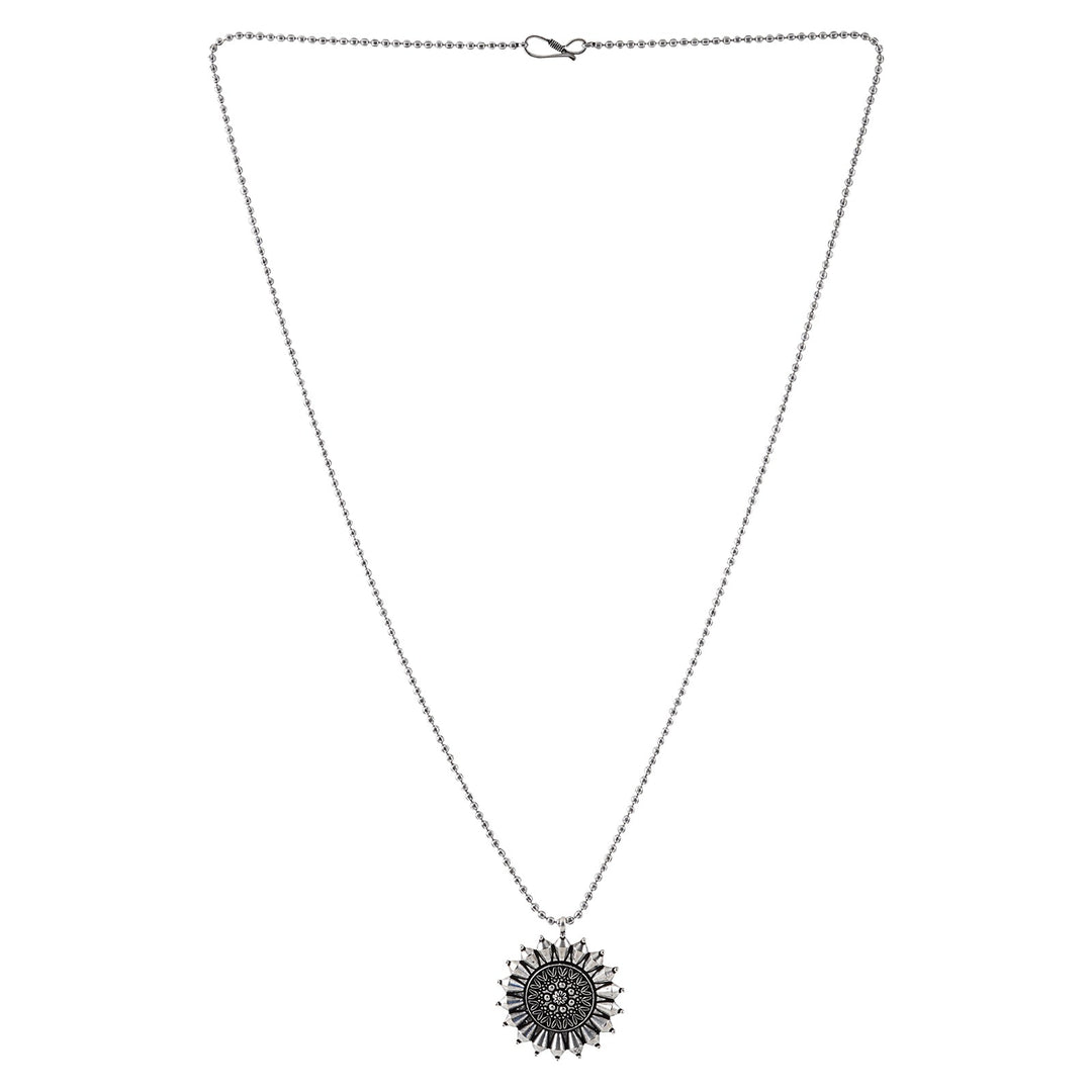 Teejh Aparnaa Sliver-Oxidised Necklace