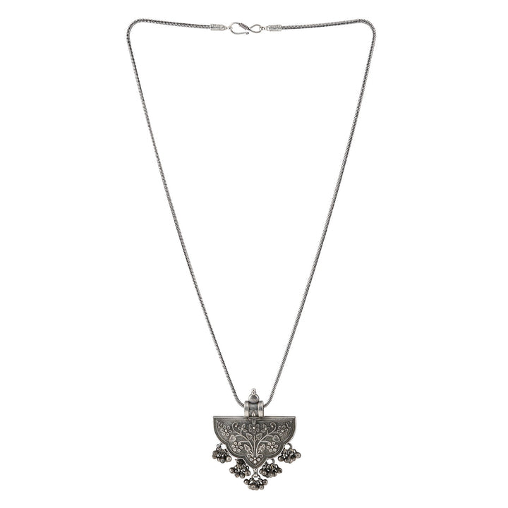 Teejh Aadri Silver Oxidised Necklace